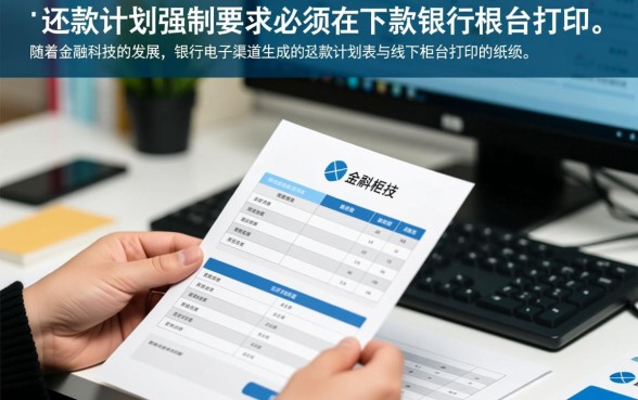 贷款的还款计划必须在下款银行打印吗