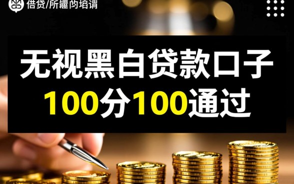 无视黑白贷款口子100分100通过是真的吗