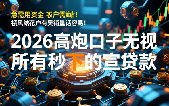 2026高炮口子无视所有秒下的贷款是真的吗
