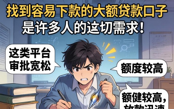 容易下款的大额贷款口子 容易下款的大额贷款口子
