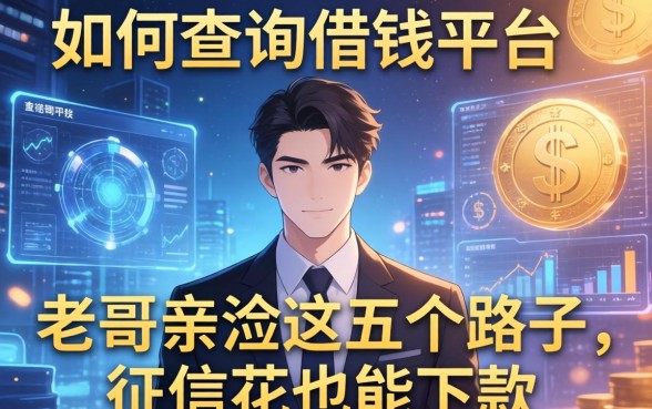 如何查询借钱平台？老哥亲测这五个路子，征信花也能下款