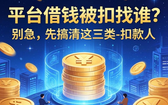 平台借钱被扣找谁？别急，先搞清这三类-扣款人-
