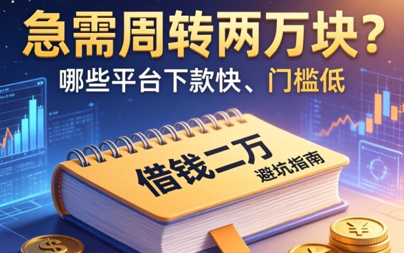 急需周转两万块？哪些平台下款快、门槛低？深度解析借钱二万的平台避坑指南