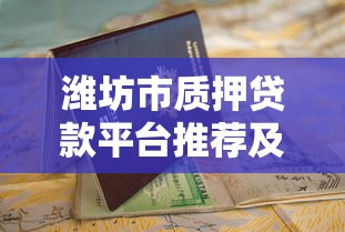 潍坊市质押贷款平台推荐及申请指南