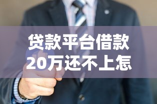 贷款平台借款20万还不上怎么办?教你5招应对策略 贷款平台借款20万还不上怎么办?教你5招应对策略