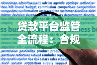 贷款平台监管全流程：合规管理与风险控制实战指南
