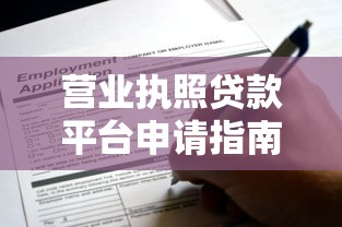 营业执照贷款平台申请指南：企业主必看20家正规渠道
