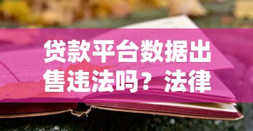 贷款平台数据出售违法吗？法律风险与防范全解析