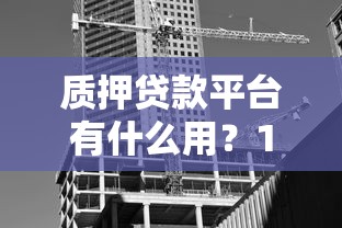 质押贷款平台有什么用？10大核心用途解析