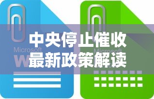 中央停止催收最新政策解读