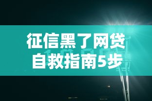 征信黑了网贷自救指南5步骤