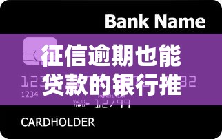 征信逾期也能贷款的银行推荐