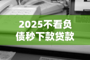 2025不看负债秒下款贷款平台