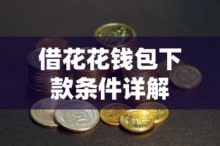 借花花钱包下款条件详解