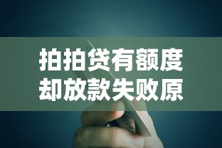 拍拍贷有额度却放款失败原因解析