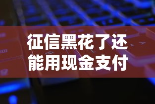征信黑花了还能用现金支付吗