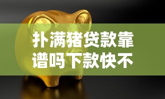 扑满猪贷款靠谱吗下款快不快