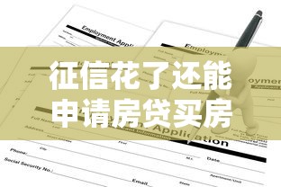 征信花了还能申请房贷买房吗