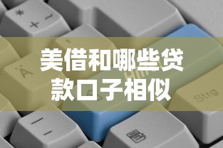 美借和哪些贷款口子相似