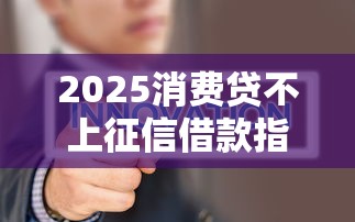 2025消费贷不上征信借款指南