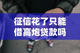 征信花了只能借高炮贷款吗