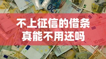 不上征信的借条真能不用还吗