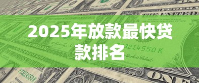 2025年放款最快贷款排名