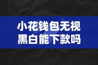 小花钱包无视黑白能下款吗