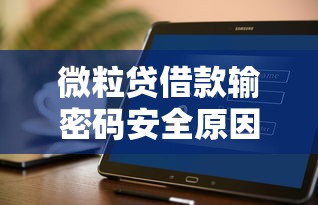 微粒贷借款输密码安全原因解析