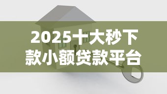 2025十大秒下款小额贷款平台推荐