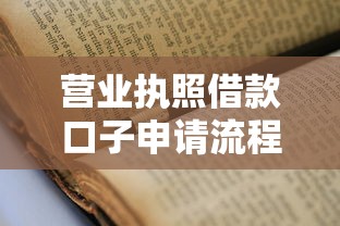 营业执照借款口子申请流程指南