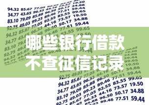 哪些银行借款不查征信记录