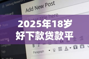 2025年18岁好下款贷款平台推荐