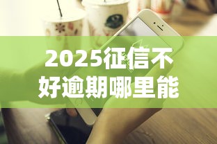 2025征信不好逾期哪里能借钱