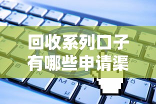 回收系列口子有哪些申请渠道