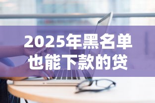 2025年黑名单也能下款的贷款平台