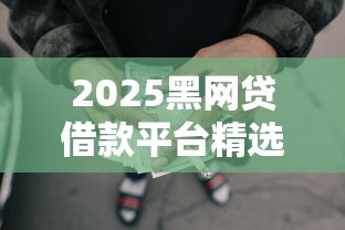 2025黑网贷借款平台精选推荐
