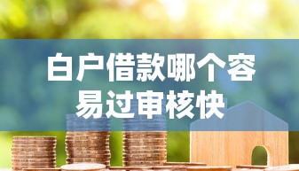 白户借款哪个容易过审核快