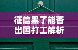 征信黑了能否出国打工解析