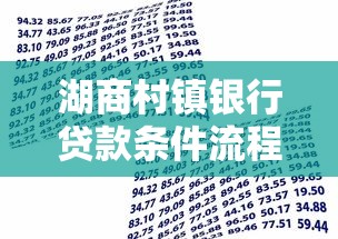 湖商村镇银行贷款条件流程全解析