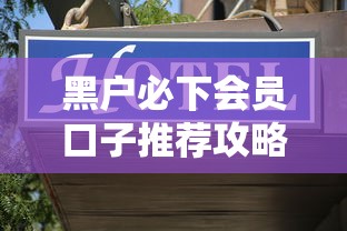 黑户必下会员口子推荐攻略