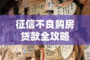 征信不良购房贷款全攻略 征信不良购房贷款全攻略