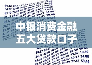 中银消费金融五大贷款口子解析 中银消费金融五大贷款口子解析