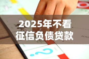 2025年不看征信负债贷款推荐 2025年不看征信负债贷款推荐