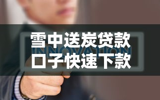 雪中送炭贷款口子快速下款链接