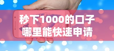 秒下1000的口子哪里能快速申请