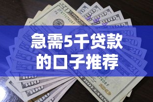 急需5千贷款的口子推荐