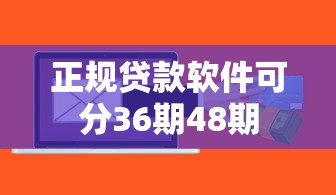 正规贷款软件可分36期48期