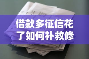 借款多征信花了如何补救修复