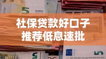 社保贷款好口子推荐低息速批
